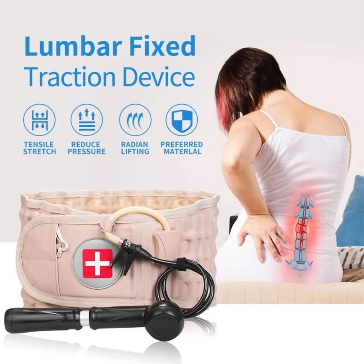 SpineEase – Ayuda de descompresión para alivio sin dolor de la columna vertebral en casa