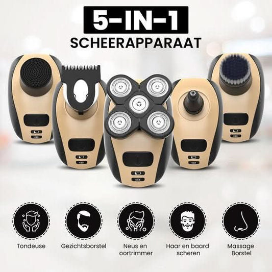 5-in-1 Herrenrasierer – Glatte Rasur ohne Hautirritation & mit multifunktionalem Zubehör