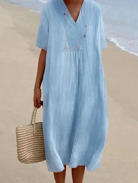 ARIA DRESS – Sommerkleid aus Baumwoll-Leinen für ultimativen Komfort