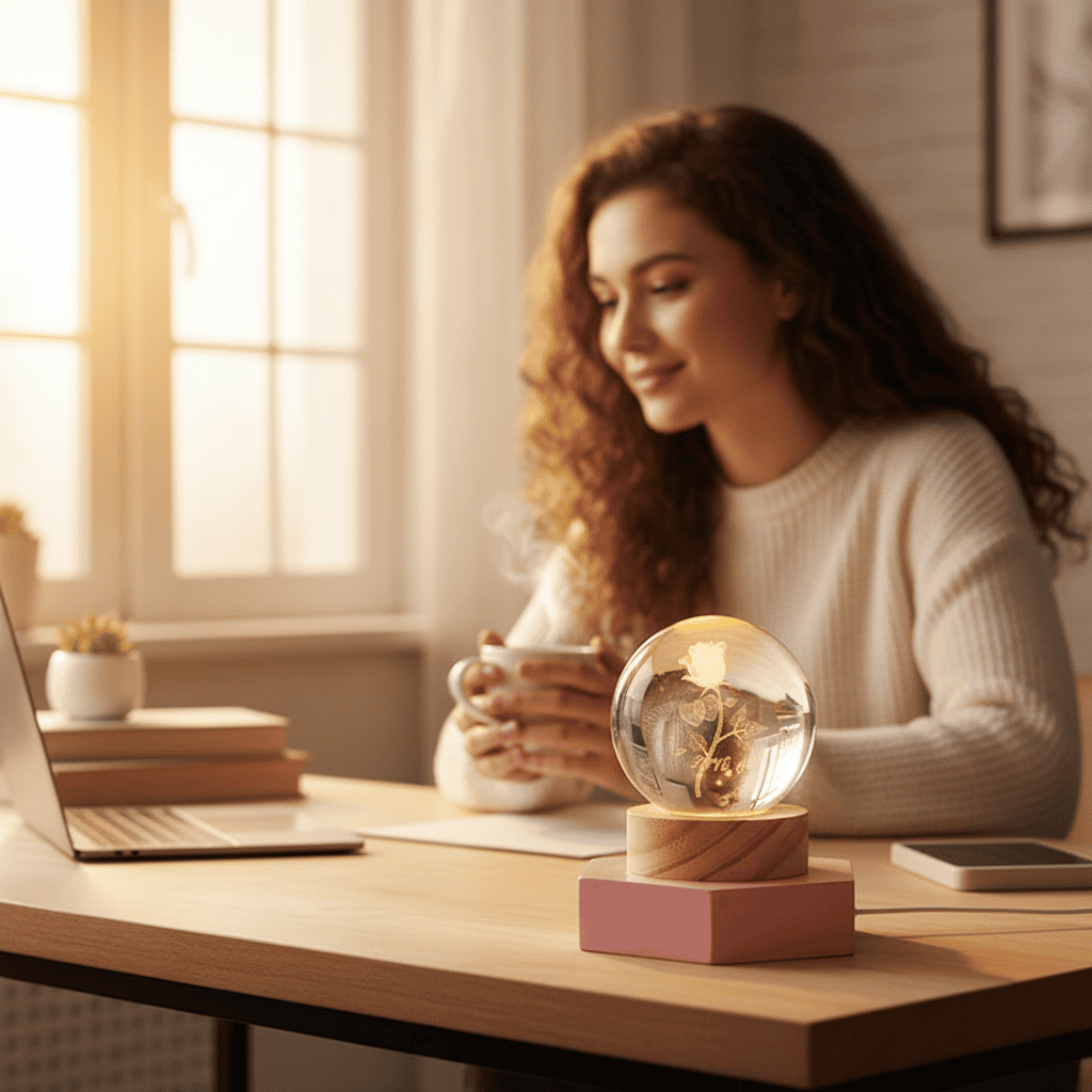 AURASHINE – 3D-LED-Kristalllampe für eine verträumte Nachtatmosphäre 2