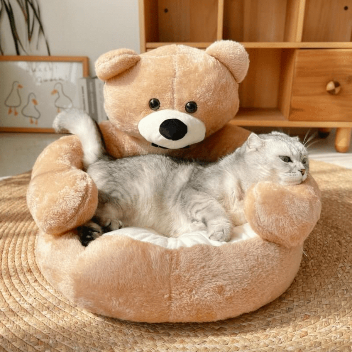 SAMIYA KATTENMAND – Rond knuffelbed voor een geborgen kattenrust