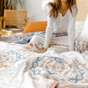 BohoHaven Blanket – Baumwoll-Decke mit Mandala-Muster für drinnen & draußen