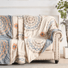 BohoHaven Blanket – Baumwoll-Decke mit Mandala-Muster für drinnen & draußen