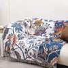 CottonBloom Blanket – Rustikale Baumwoll-Decke mit Blumenmuster, Wende-Design