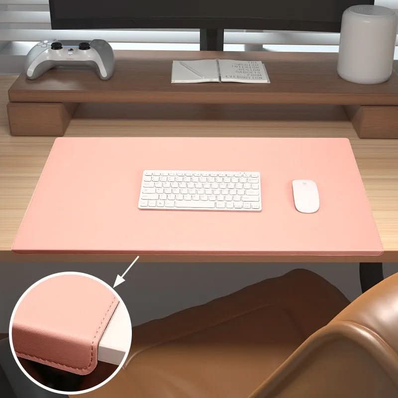DeskComfort – Alfombrilla de escritorio ergonómica de cuero PU con soporte para muñeca