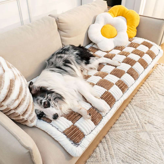 COZYCOVER – Knusse huisdierdeken van chenille met meubelbeschermingsfunctie