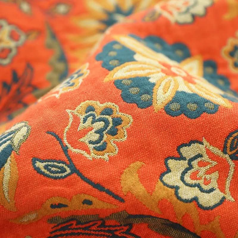 NordicLoom Funda – Manta de algodón elegante con jacquard bohemio para comodidad durante todo el año