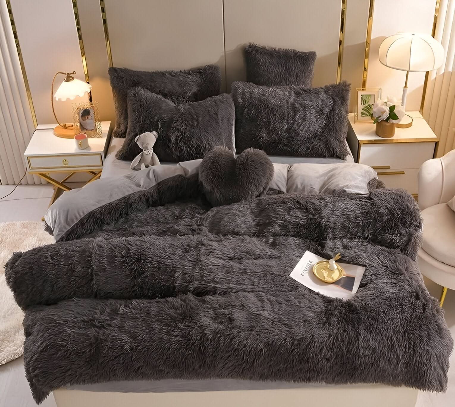 FLUFFUREST – Plüsch Fleece Bettwäsche Satz – Wohnish