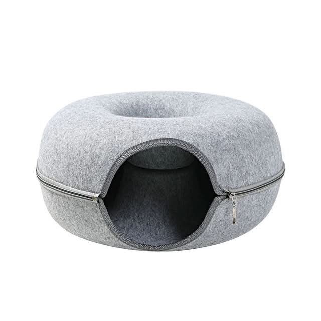PURRFECT DEN – Lusso tunnel per gatti con cuccia e divertimento di gioco