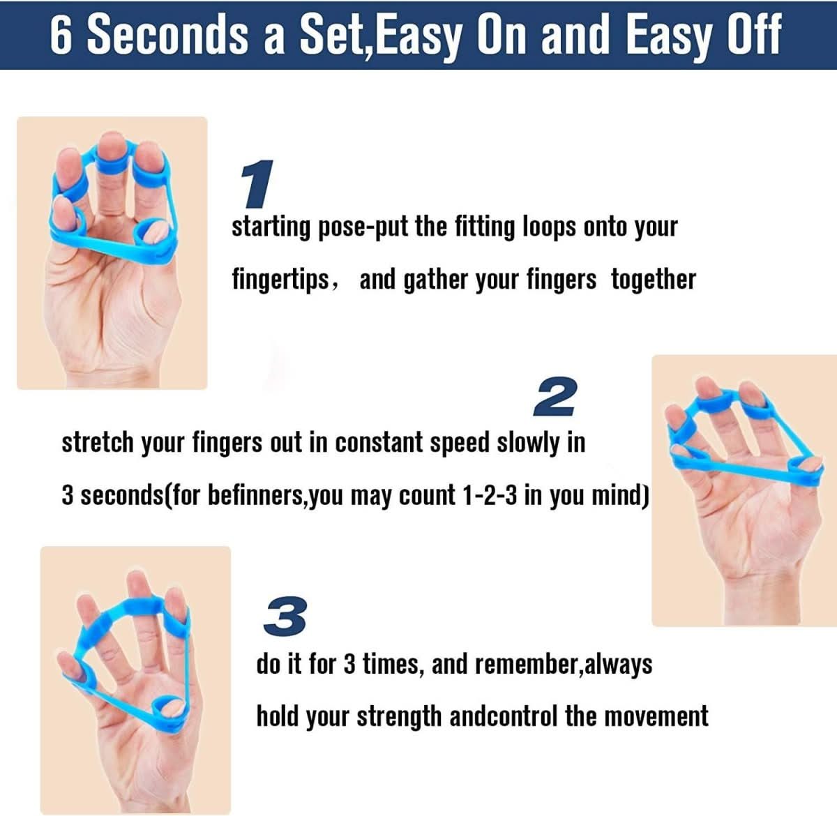 PowerGrip – Set di 6 allenatori per la mano per una migliore forza di presa e sollievo dal dolore