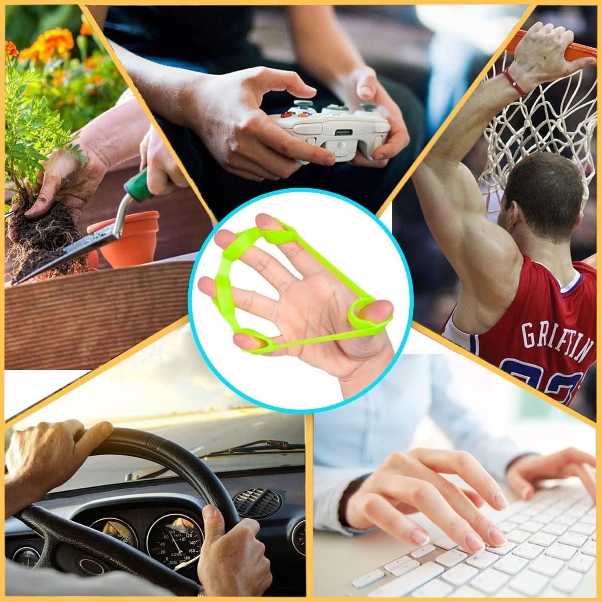 PowerGrip – Set di 6 allenatori per la mano per una migliore forza di presa e sollievo dal dolore