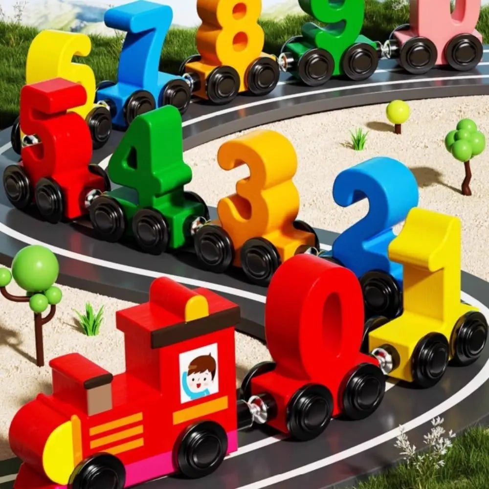 SMARTTRACK – Kreativer Holz-Magnet-Zug mit Zahlen – Lernspielzeug für Kinder