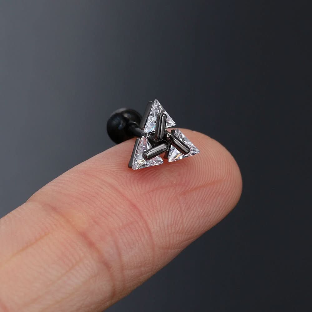 TRIANGLEA – Dreiecks-Ohrringe mit Steckverschluss, modernes & leichtes Design