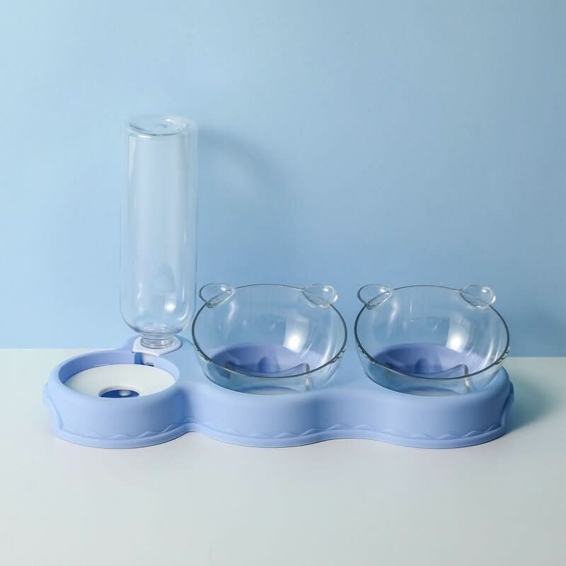 KARLFEAST – 3-in-1 voerstation met drinkdispenser & verhoogde schaal