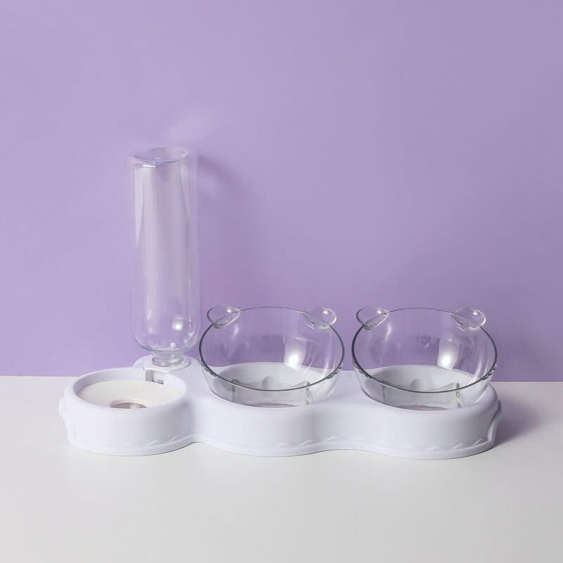 KARLFEAST – 3-in-1 voerstation met drinkdispenser & verhoogde schaal