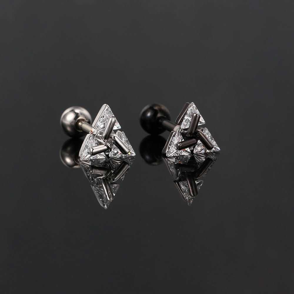 TRIANGLEA – Dreiecks-Ohrringe mit Steckverschluss, modernes & leichtes Design