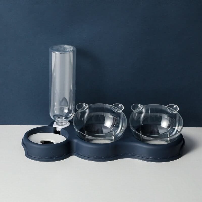 KARLFEAST – 3-in-1 voerstation met drinkdispenser & verhoogde schaal