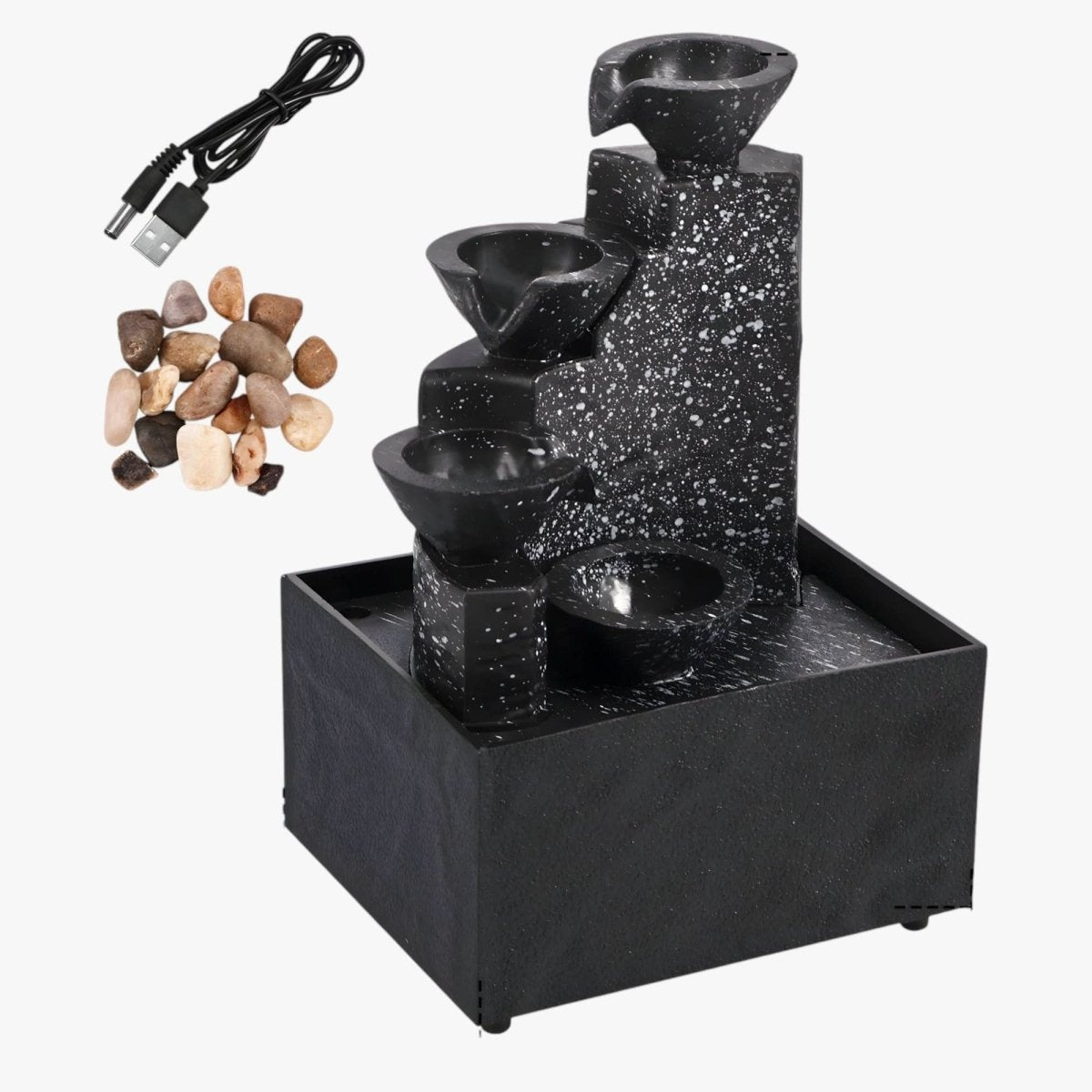 Wasserfallbrunnen – Beruhigend & Kompakt für eine entspannte Atmosphäre-6