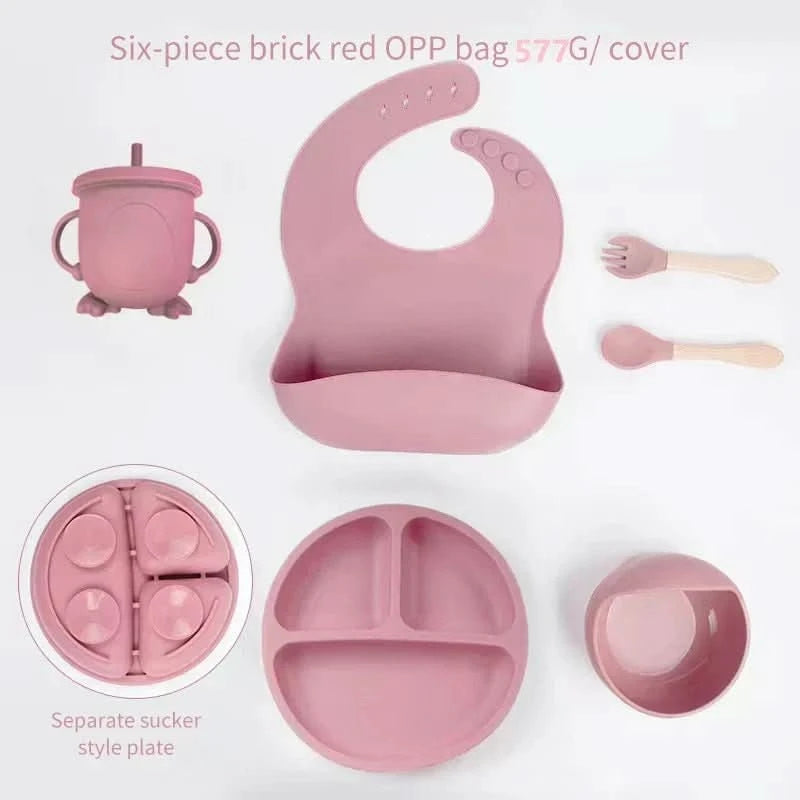 MunchMate Silicone Set – 6-teiliges Baby-Lernset für stressfreies, selbstständiges Essen
