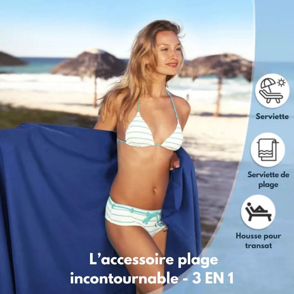 SUNLOUNGE TOWEL – Rutschfestes Liegetuch mit Seitentaschen für Sonnenliegen