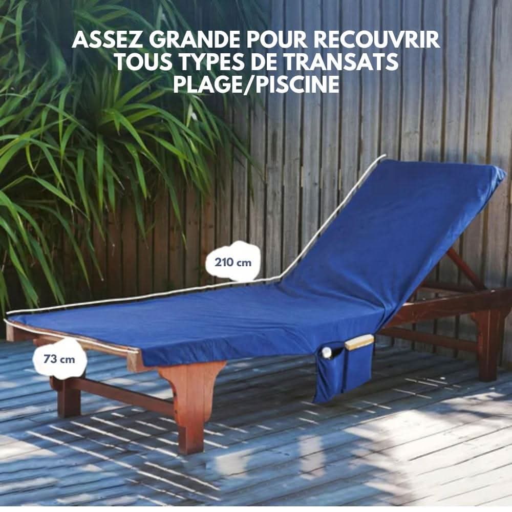 SUNLOUNGE TOWEL – Rutschfestes Liegetuch mit Seitentaschen für Sonnenliegen