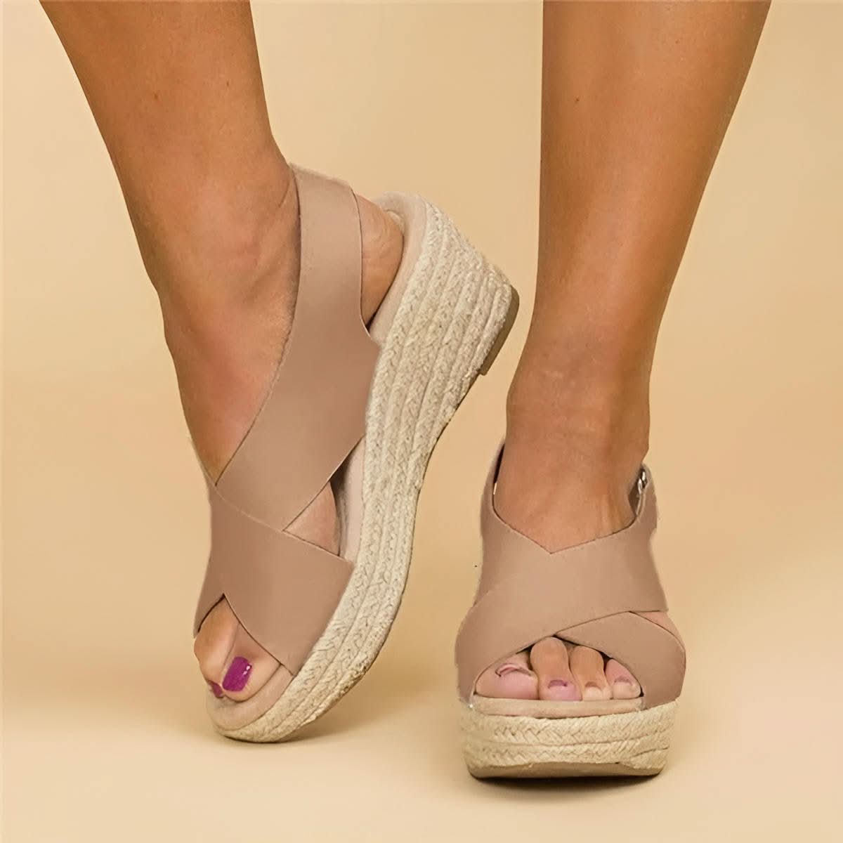 PediStyle – Sandalias ortopédicas de cuña para mujer con comodidad y soporte