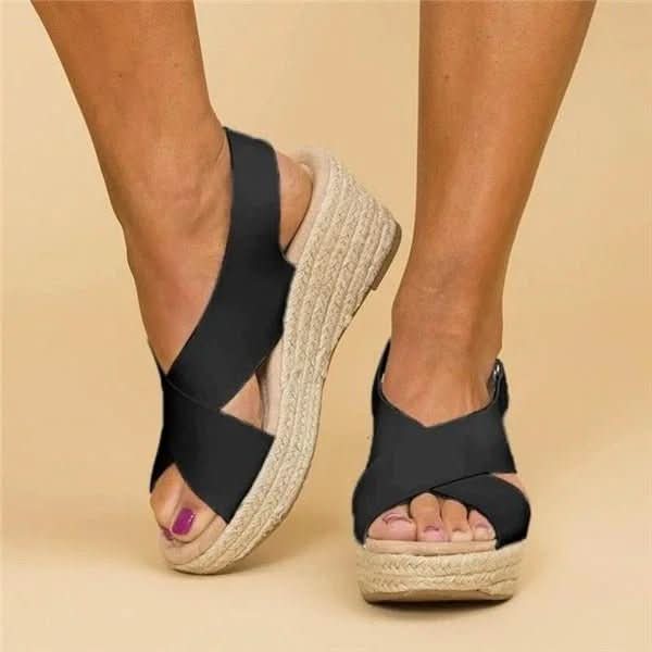 PediStyle – Sandalias ortopédicas de cuña para mujer con comodidad y soporte