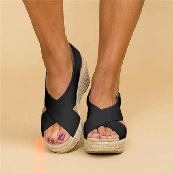 PediStyle – Sandalias ortopédicas de cuña para mujer con comodidad y soporte