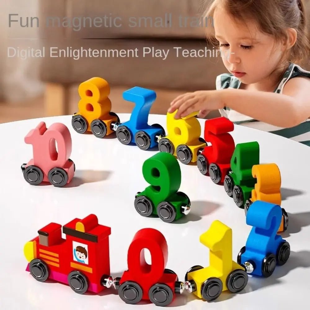 SMARTTRACK – Kreativer Holz-Magnet-Zug mit Zahlen – Lernspielzeug für Kinder