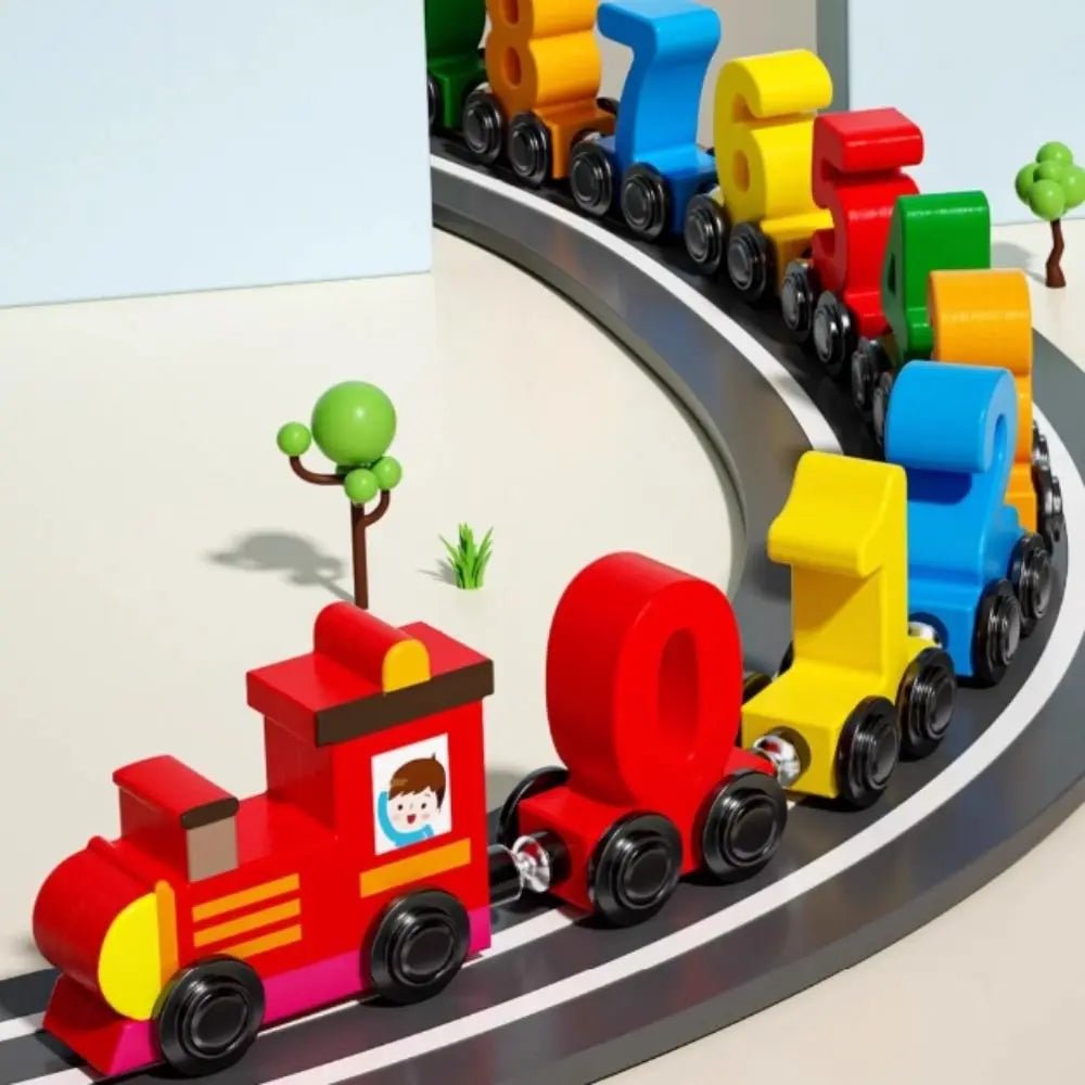 SMARTTRACK – Kreativer Holz-Magnet-Zug mit Zahlen – Lernspielzeug für Kinder