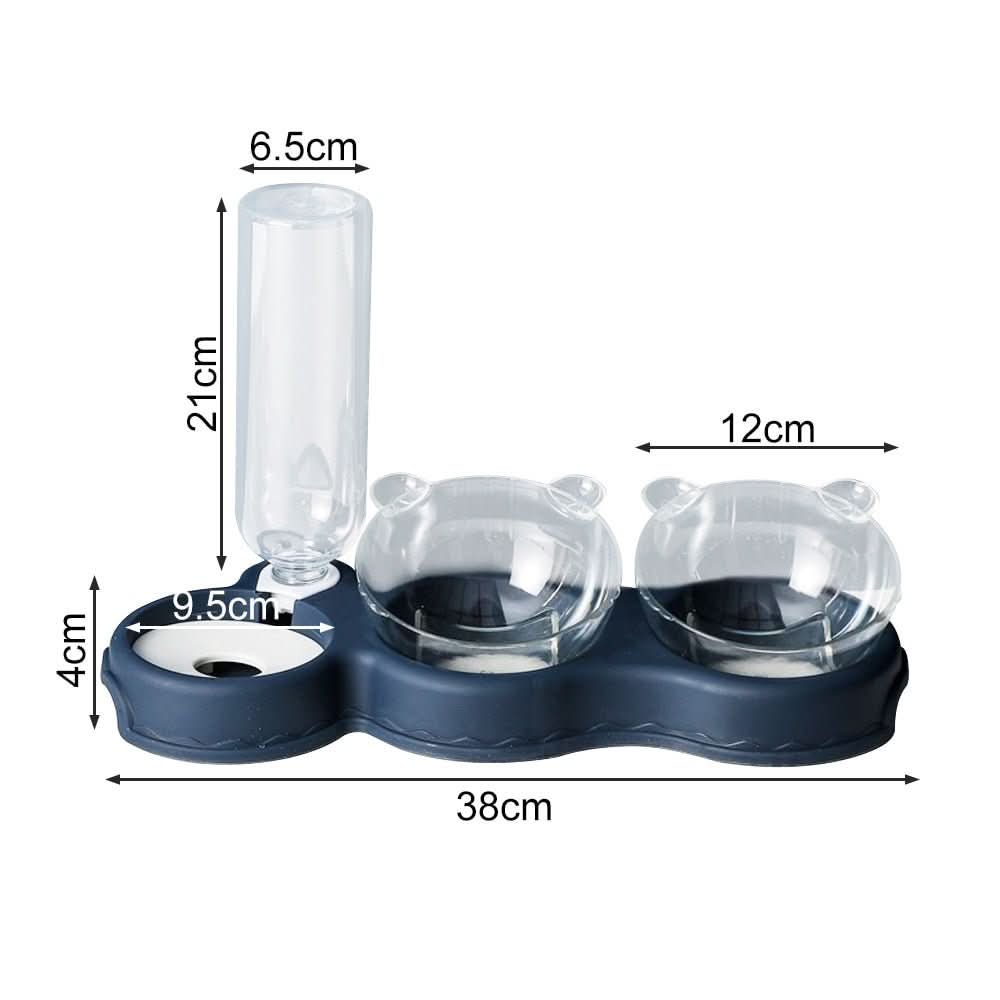 KARLFEAST – 3-in-1 voerstation met drinkdispenser & verhoogde schaal