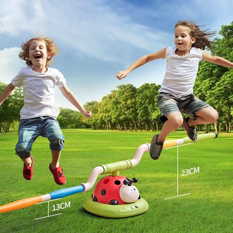 PlayMax 3-in-1 Speelset – Springtouw, Ringwerpen & Pedalraket voor binnen & buiten