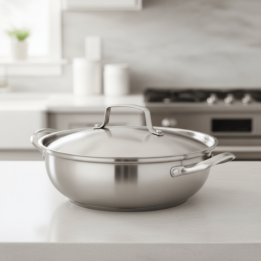 EcoHeat – Edelstahl-Kochtopf 26 cm mit gleichmäßiger Wärmeverteilung