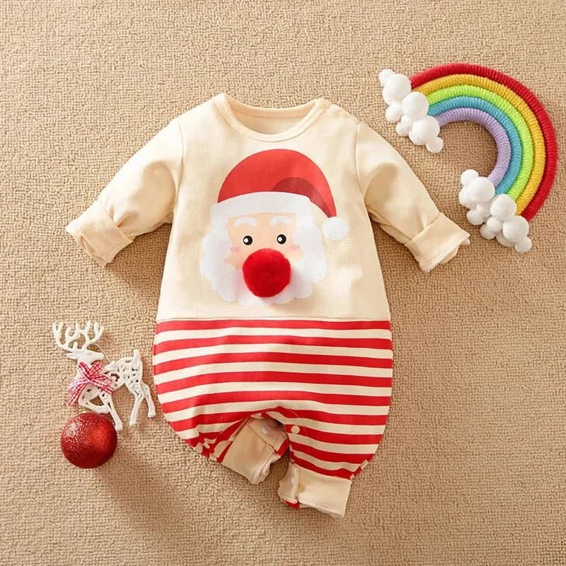 MiniMode Festive Suit – Weicher Weihnachtsstrampler aus Baumwolle für Babys erstes Fest