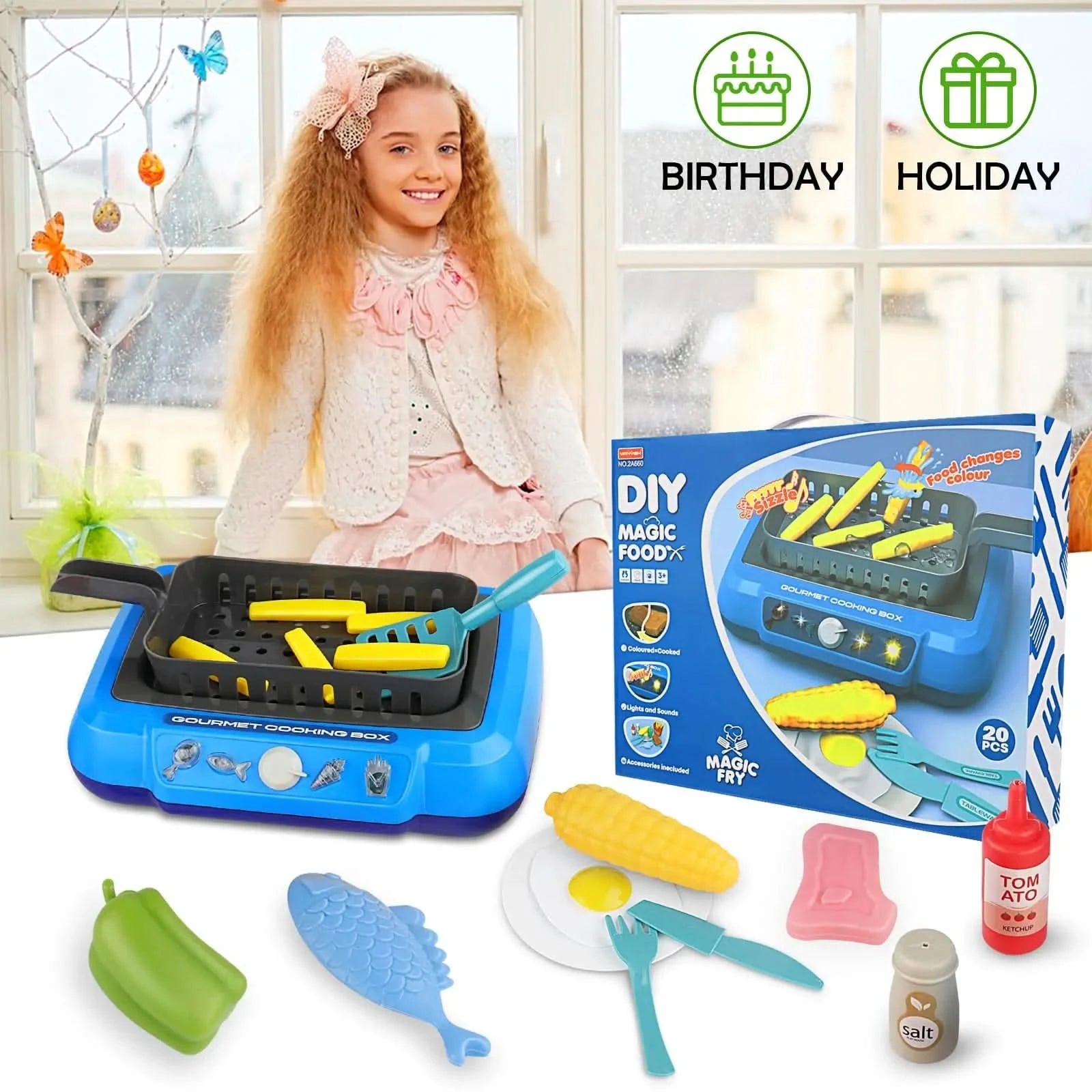 LittleChef Set – Kleurrijke kinderkeukenset met accessoires voor fantasierijk rollenspel