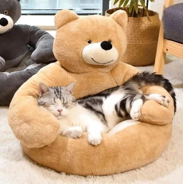 SAMIYA KATTENMAND – Rond knuffelbed voor een geborgen kattenrust