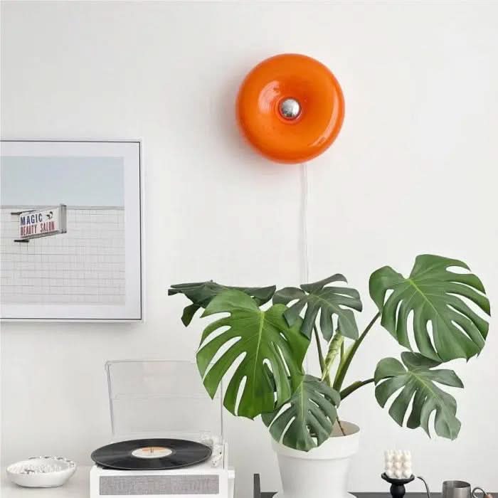 LÁMPARA DE MESA MODERNA DONUT – Lámpara de mesa donut elegante con regulador táctil y 3 colores de luz