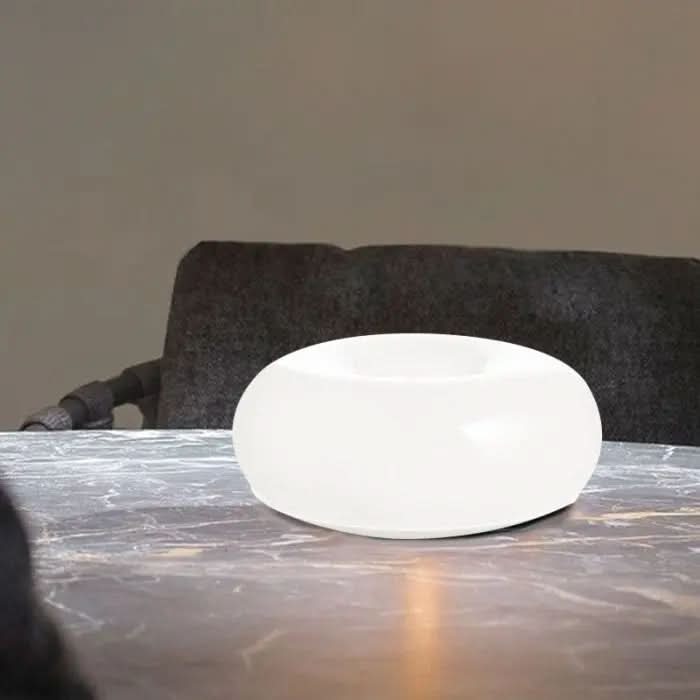 LÁMPARA DE MESA MODERNA DONUT – Lámpara de mesa donut elegante con regulador táctil y 3 colores de luz