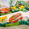 DinoTrack Express – Aventure en train de dinosaures – Ensemble de jeu créatif pour enfants