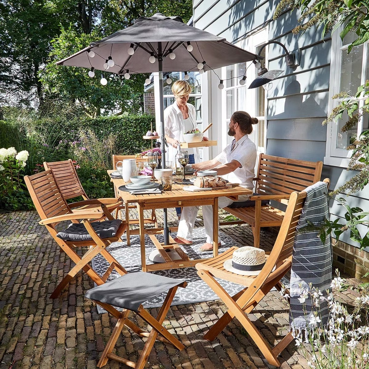 SOMERSET Gartenstuhl 2er-Set