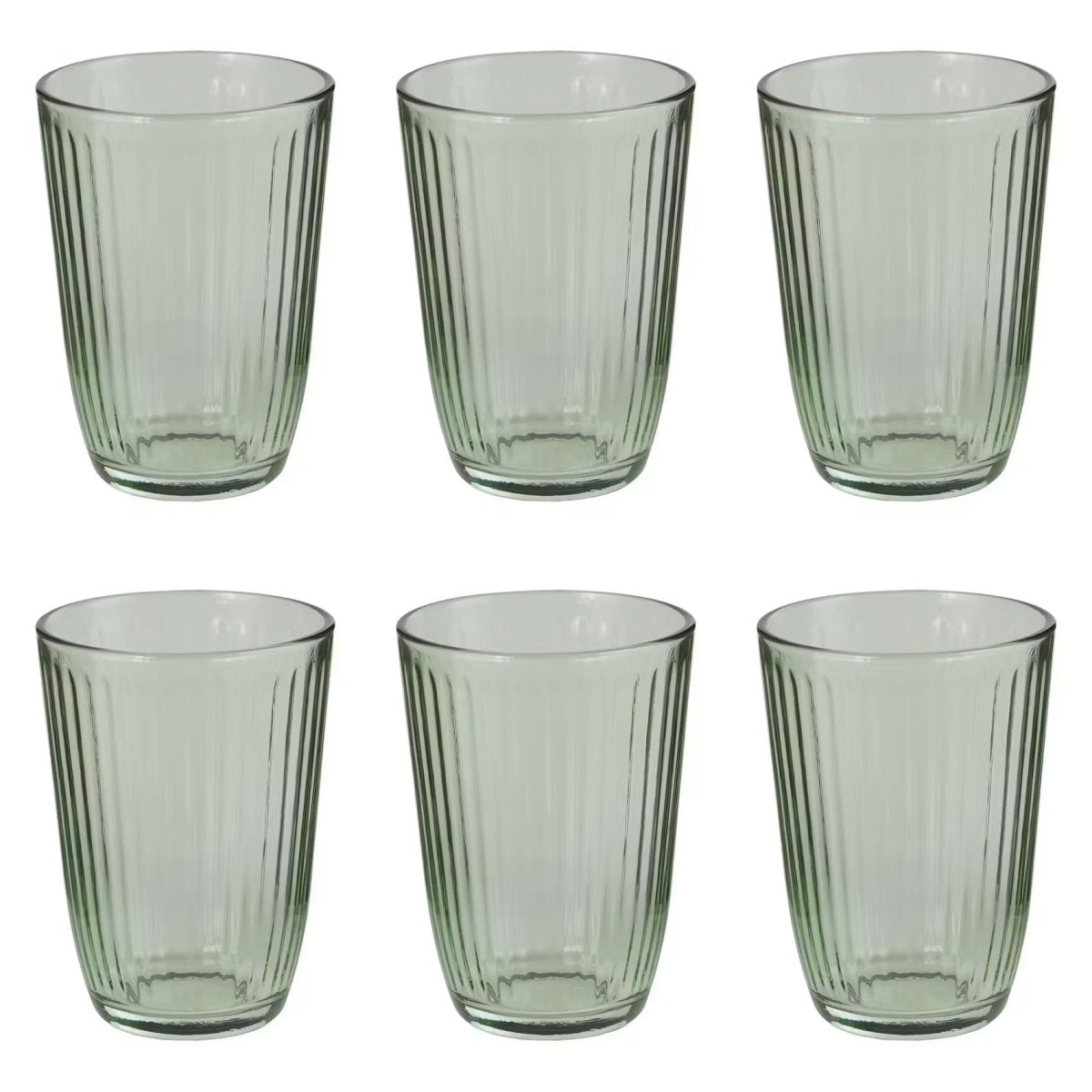 LINEE Trinkglas-Set 6er Set – Geriffelte Trinkgläser für stilvolle Tis – Wohnish