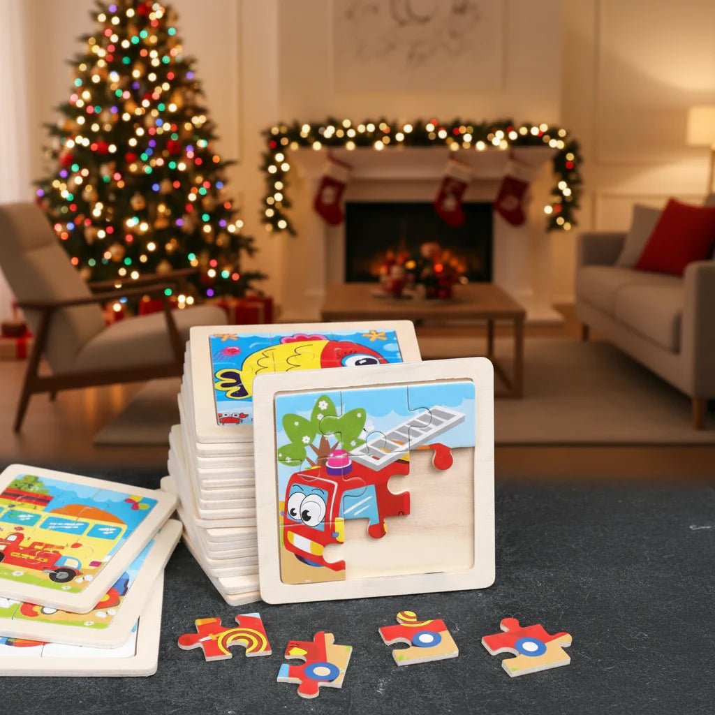 KIDDOCLIX – Montessori-Holzpuzzle für frühe Logik-, Motorik- & Lernförderung