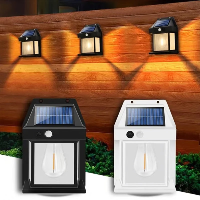 Elegante Outdoor Solar Wandleuchte mit Bewegungsmelder