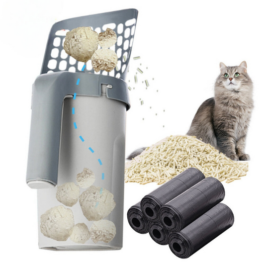 EASYSCOOP – Pelle à litière pour chat avec bac intégré pour un nettoyage sans odeur