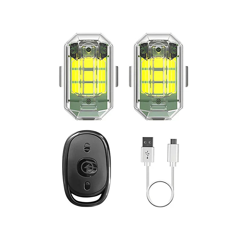 Kabelloses LED-Motorrad-Rücklicht – Wiederaufladbare Fernbedienung für Brems- und Warnleuchte