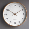 Claryo Skandinavische Holz-Wanduhr Minimalistisches Design