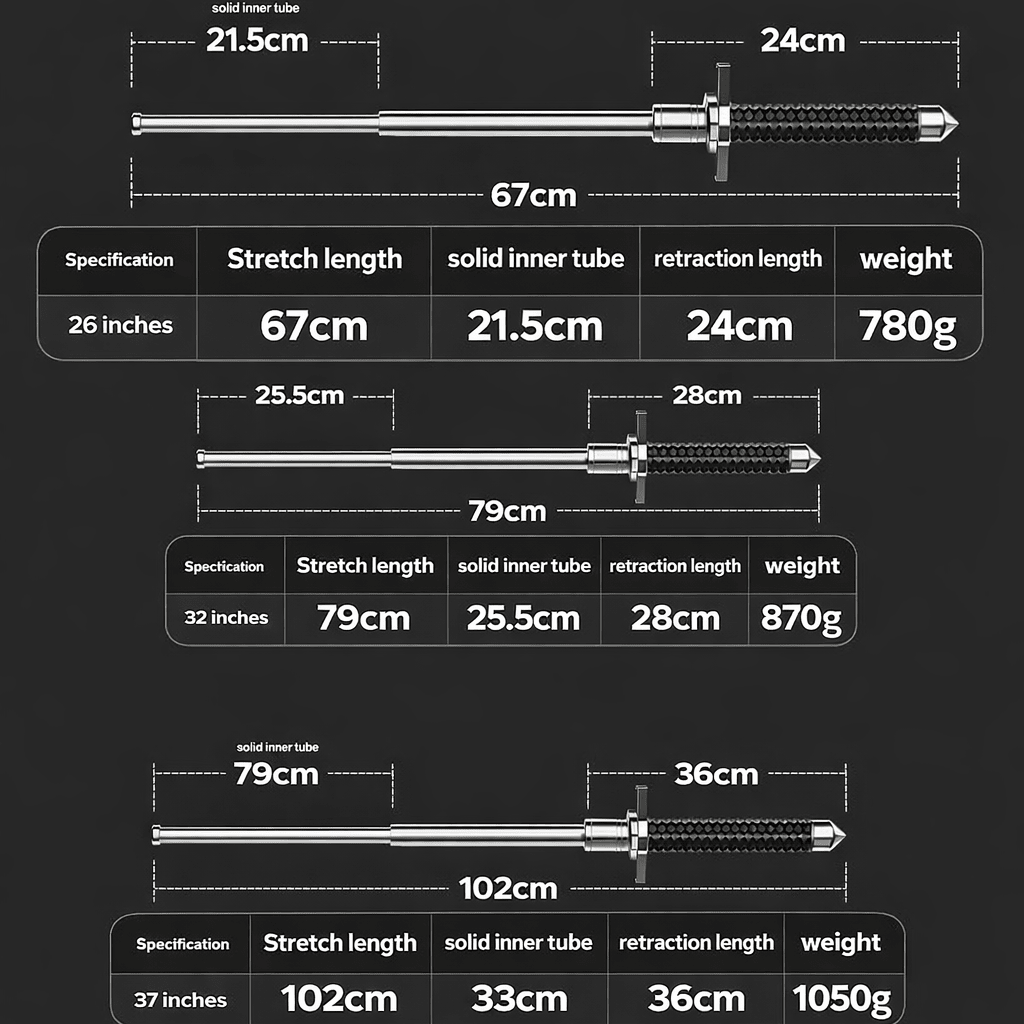 UrbanGuard Pro – Verstellbarer Wanderstock mit sicherem Halt