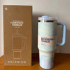 Isolierter Edelstahl Reisebecher – 40oz Großer Becher Mit Griff, Auslaufsicherem Deckel & Strohhalm