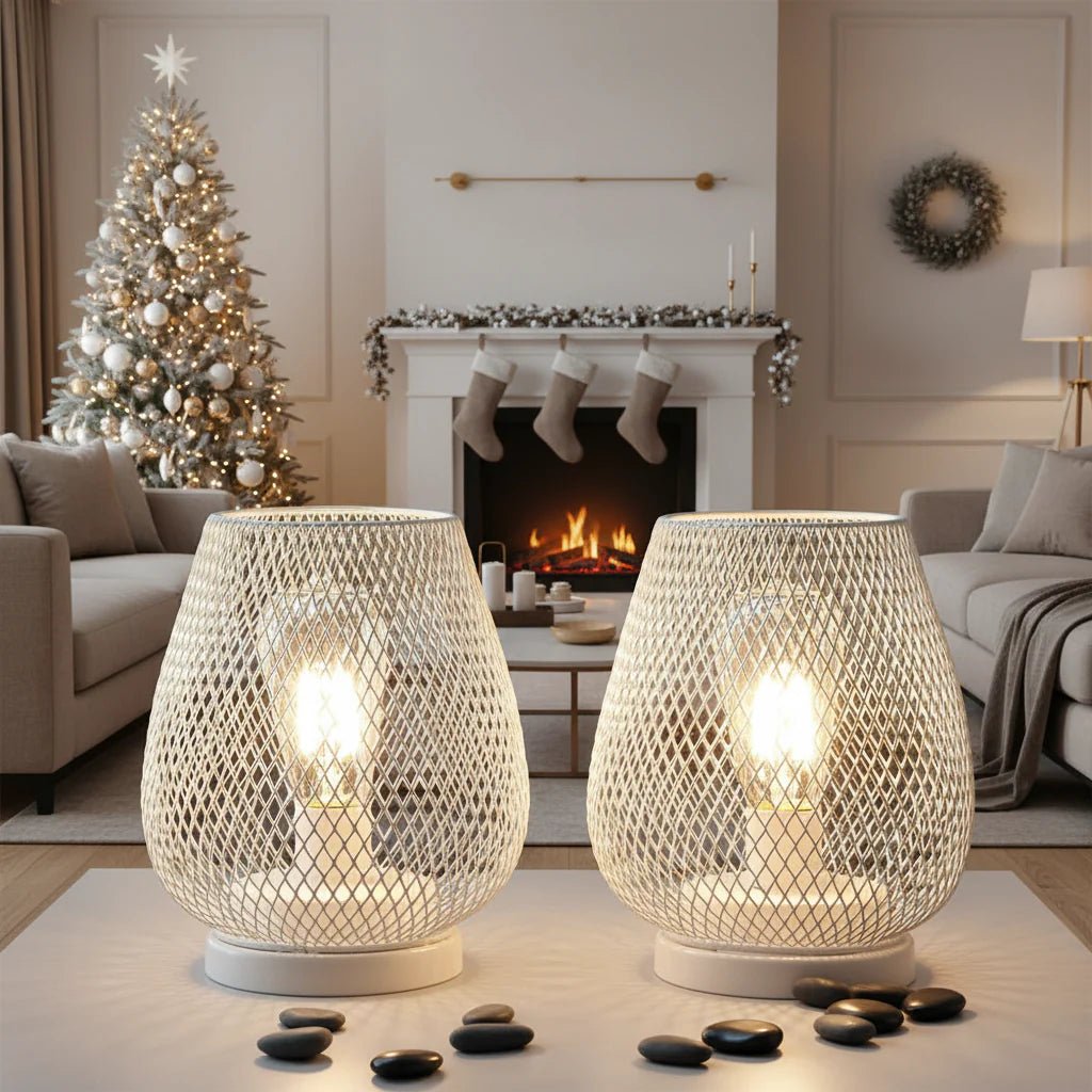 BRILLIOR – Batteriebetriebene Metall-Tischlampe mit warmem LED-Licht