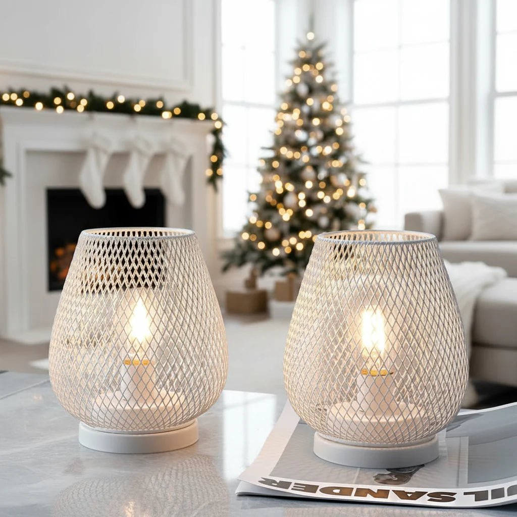 BRILLIOR – Batteriebetriebene Metall-Tischlampe mit warmem LED-Licht